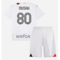 Fotbalové Dres AC Milan Yunus Musah #80 Dětské Venkovní 2023-24 Krátký Rukáv (+ trenýrky)